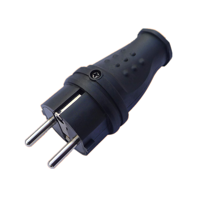 P6061 european electrical rubber 2 pin plug