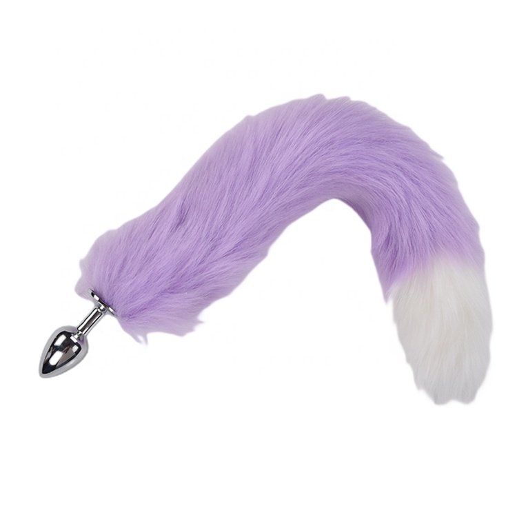Hot selling cosplay game funny sex toys fox tail metal anal plug adult butt plugs for male female