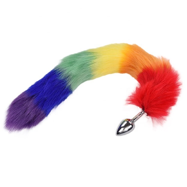 Hot selling cosplay game funny sex toys fox tail metal anal plug adult butt plugs for male female