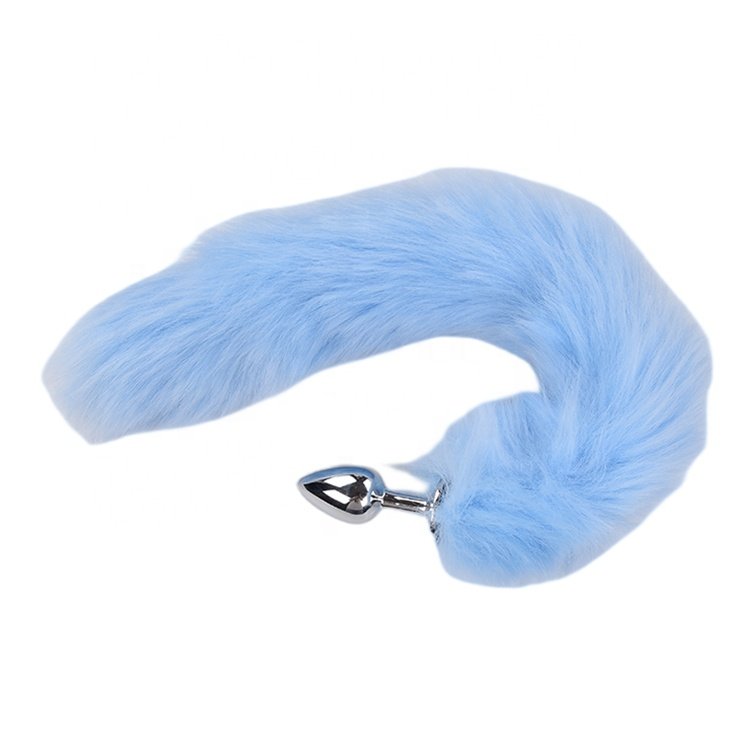 Hot selling cosplay game funny sex toys fox tail metal anal plug adult butt plugs for male female