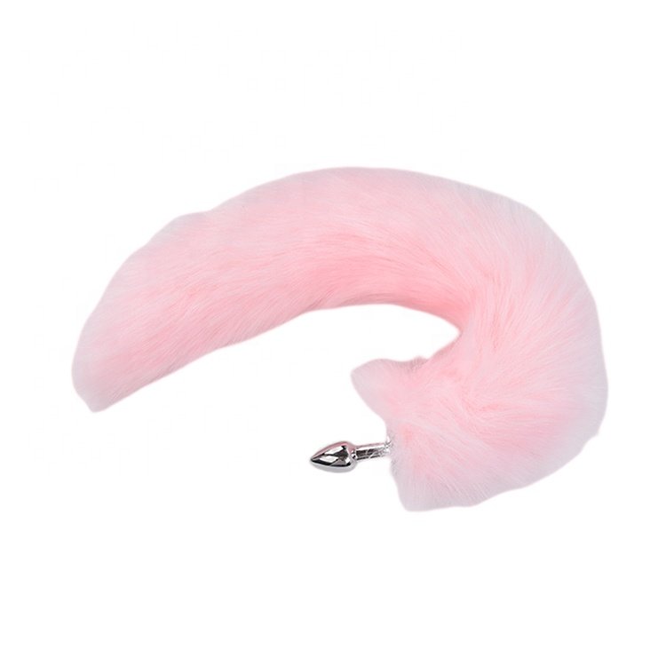 Hot selling cosplay game funny sex toys fox tail metal anal plug adult butt plugs for male female