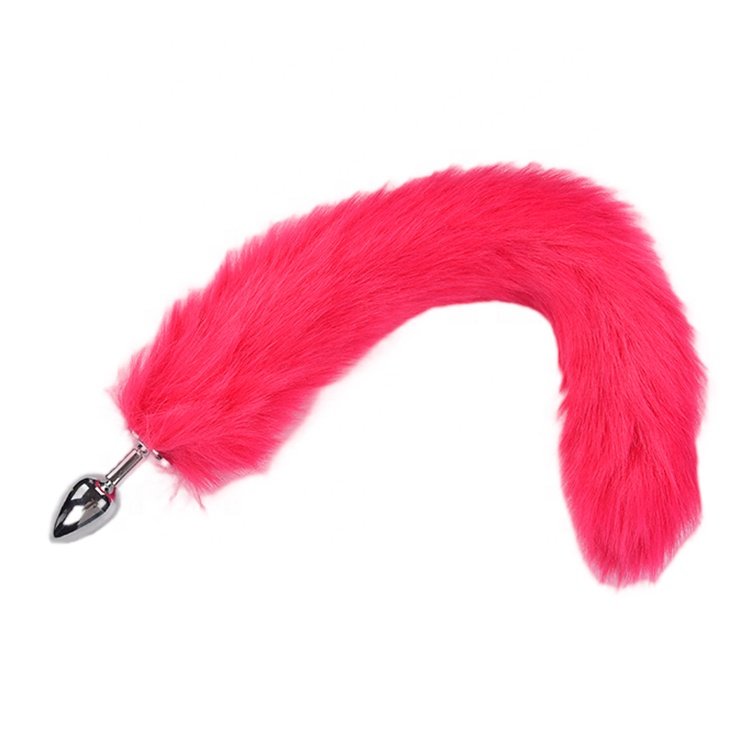 Hot selling cosplay game funny sex toys fox tail metal anal plug adult butt plugs for male female