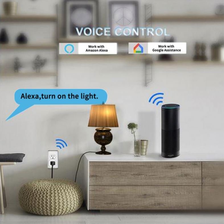 tuya US standard Mini smart socket 10A 100-240V AC wifi plug wireless remote control turn on/off power switch