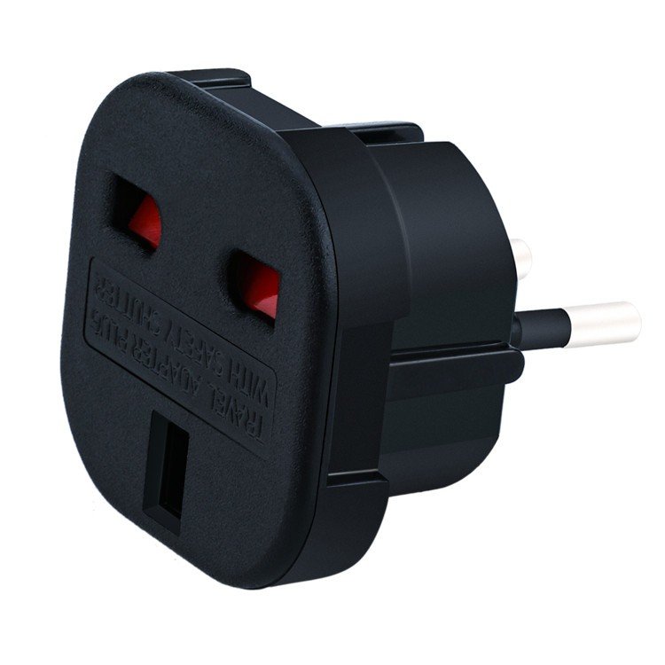 3pin uk to eu electrical power converter plug socket UK to EU VDE plug travel power adapter