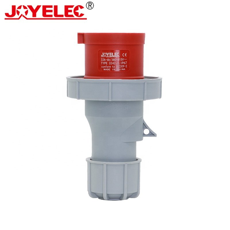 JOYELEC Q0242 4P 32A New Waterproof and Dustproof Plug and Socket Industrial Power Wiring Connector