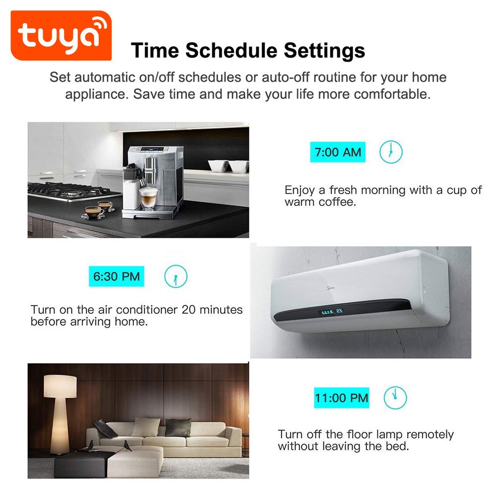 Factory Price Tuya Smart 16A WiFi Smart Power Socket Plug With Metering Function PST-ZEU-003