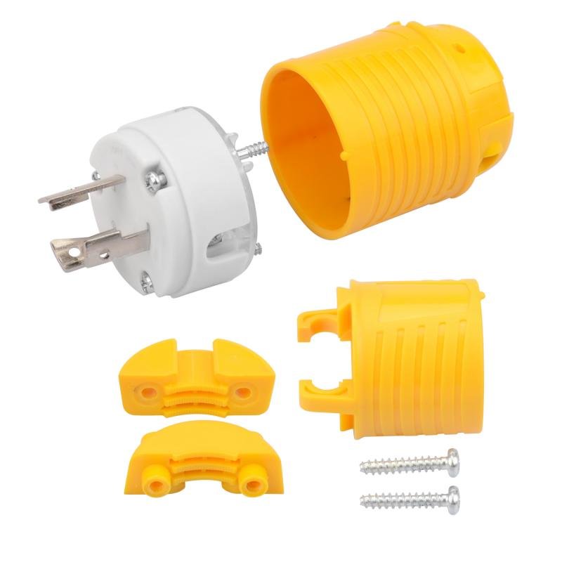 20 Amp 250 Volt Locking Plug L6-20P Extension Cord Ends Male Plugs ETL Listed Replacement Electrical Plug