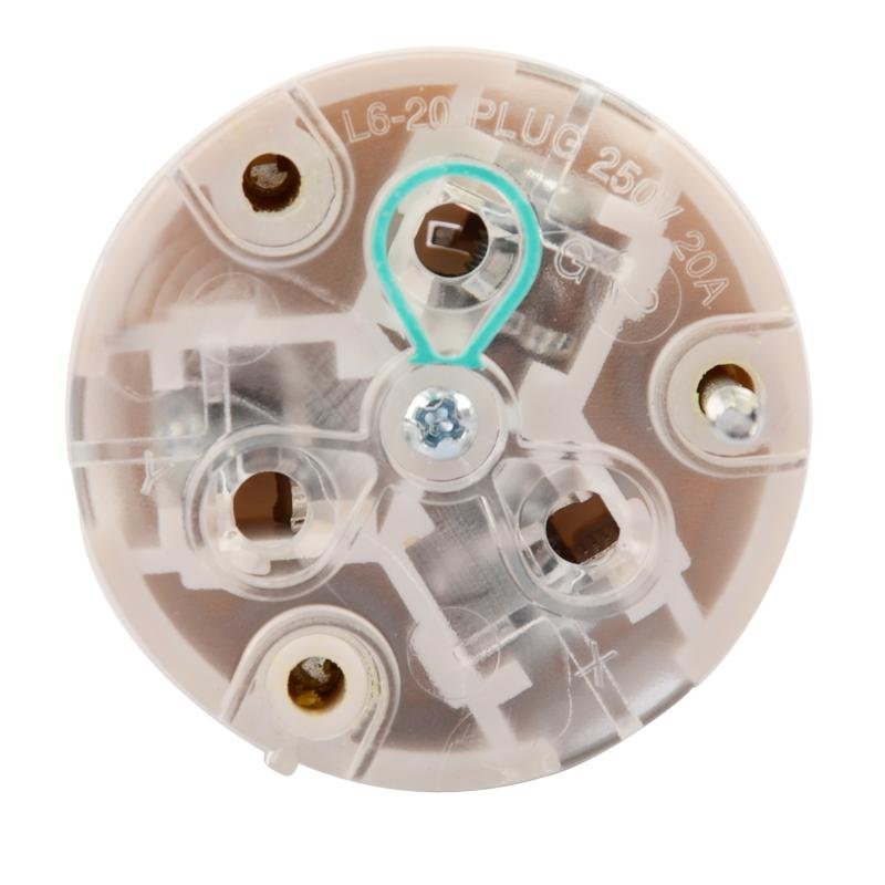20 Amp 250 Volt Locking Plug L6-20P Extension Cord Ends Male Plugs ETL Listed Replacement Electrical Plug