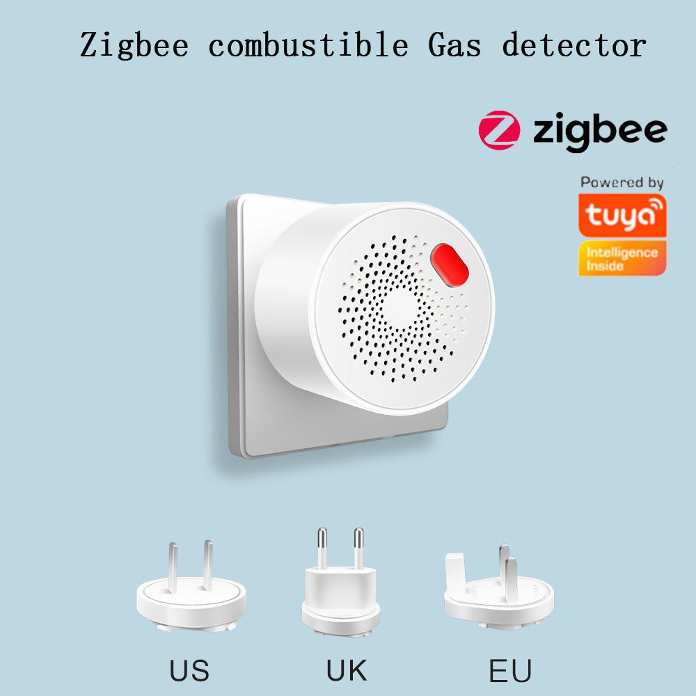 Wireless zigbee Gas Alarm-Plug in Explosive Gas Detector combo for Flammable Gases,Zigbee Gas Leak Sensor,Detector for Home