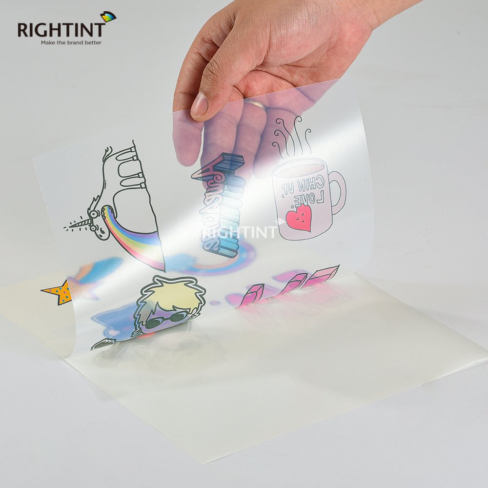 Pack of 20 Sheets High Sticky Printable Transparent Self Adhesive Full Sheet A4 Sticker Label Paper for Inkjet & Laser Printers