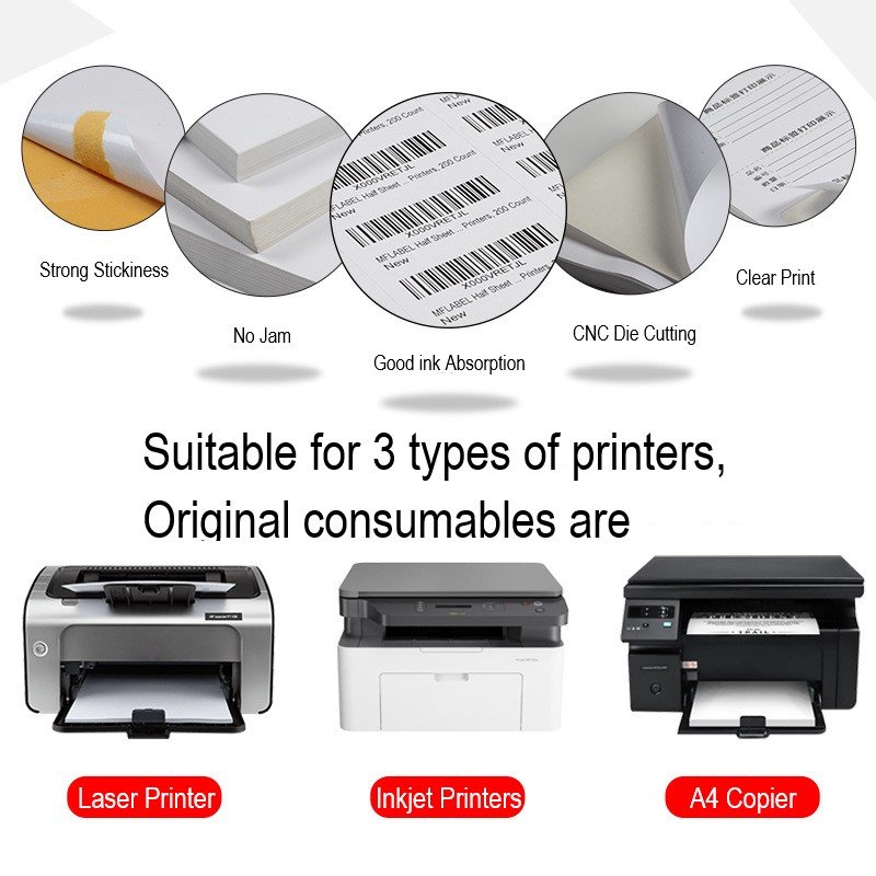 Amazon FBA Bar Code SKU Label Shipping Mailing Printing Sticker Paper 1 2 4 6 21 23 27 30 40 44 Up Label Sheets A4