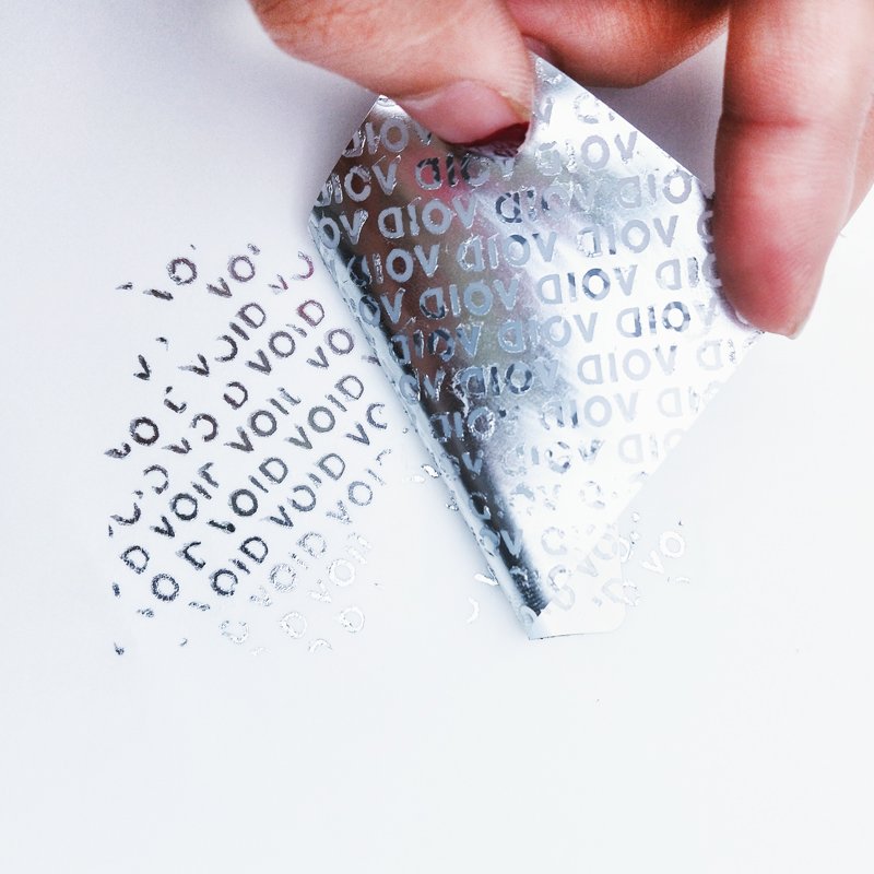 Custom Digital Printing Hologram Warranty Security Seal Removed Tamper Evident VOID Holographic Laser Stickers