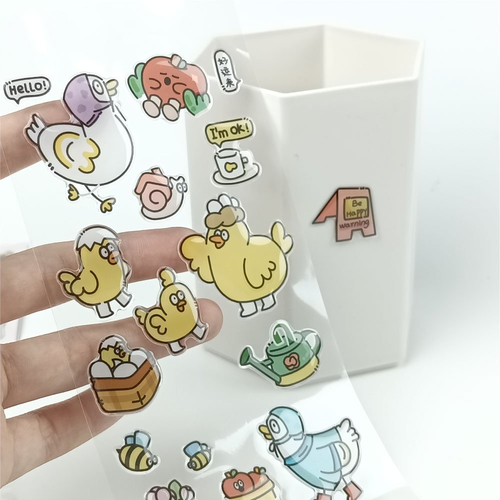 Custom new products alien transparent dome sticker DIY waterproof resin phone case sticker
