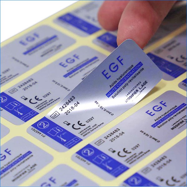 Printing Silver Polyester Adhesive Sticker, Custom Kinds of Sticker Label