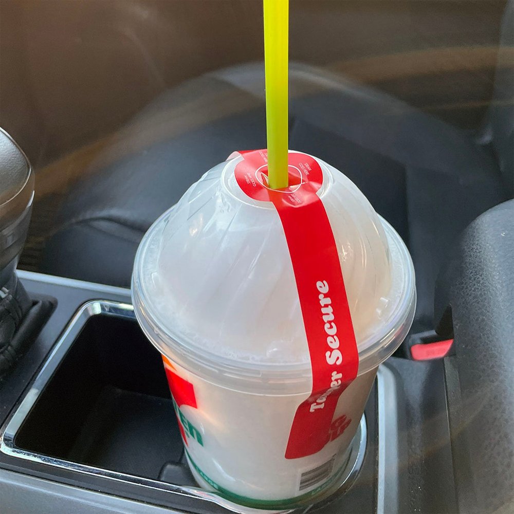 Custom Printing Safe Secure Tamper Evident Waterproof Vinyl Drink Lid Seal Sticker Label For Food Coffee Milk Tea Ice Cream