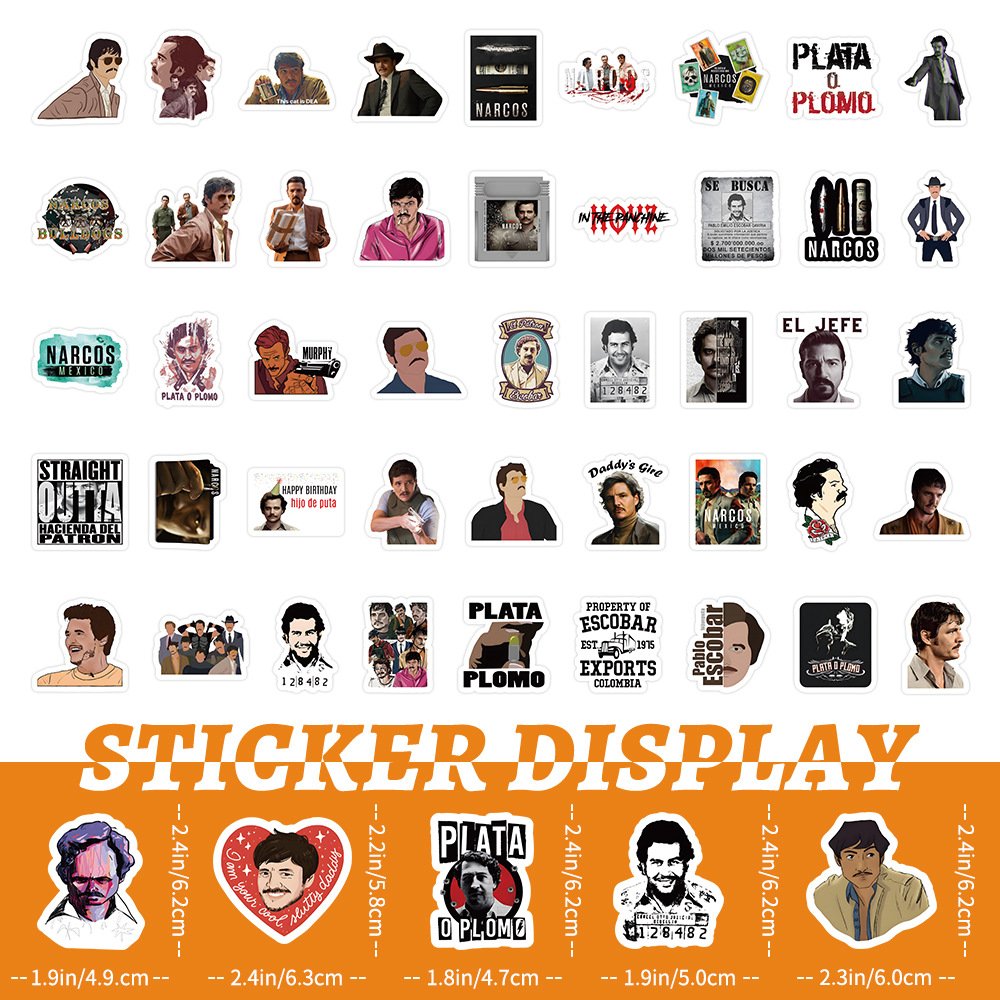 55PCS Popular movie Mexican Drug Lord sticker