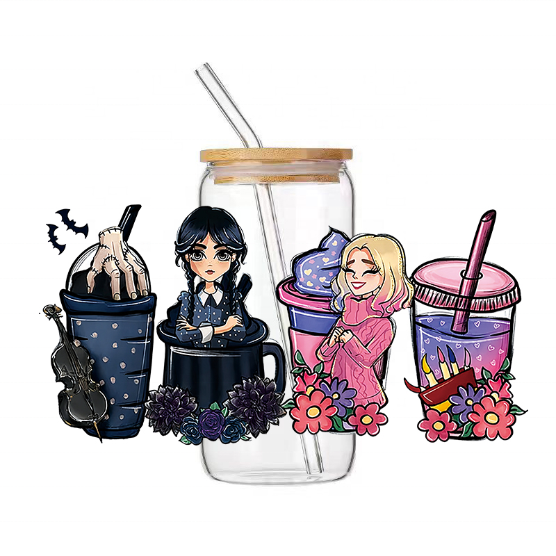 Custom multi-size uv dtf cup wraps transfers ready to transfer cup wrap printing sticker film printer uv dtf for cup wraps glass