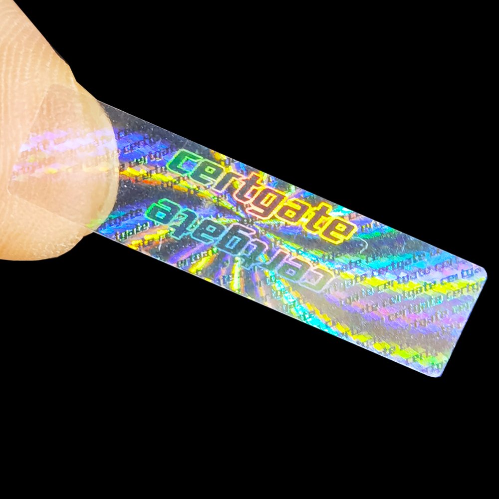 Good Quality Printing Color Clear Self Adhesive Transparent Holographic Film Hologram Sticker Label Custom