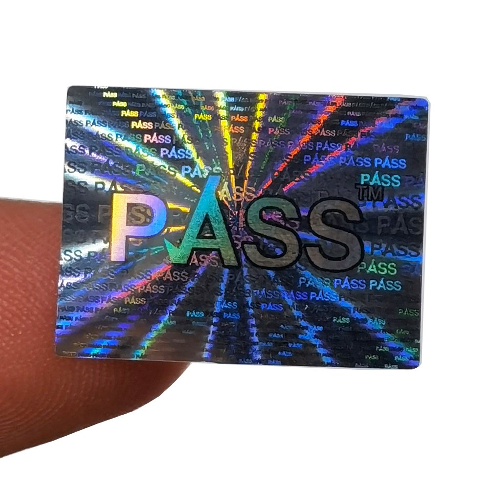 Good Quality Printing Color Clear Self Adhesive Transparent Holographic Film Hologram Sticker Label Custom
