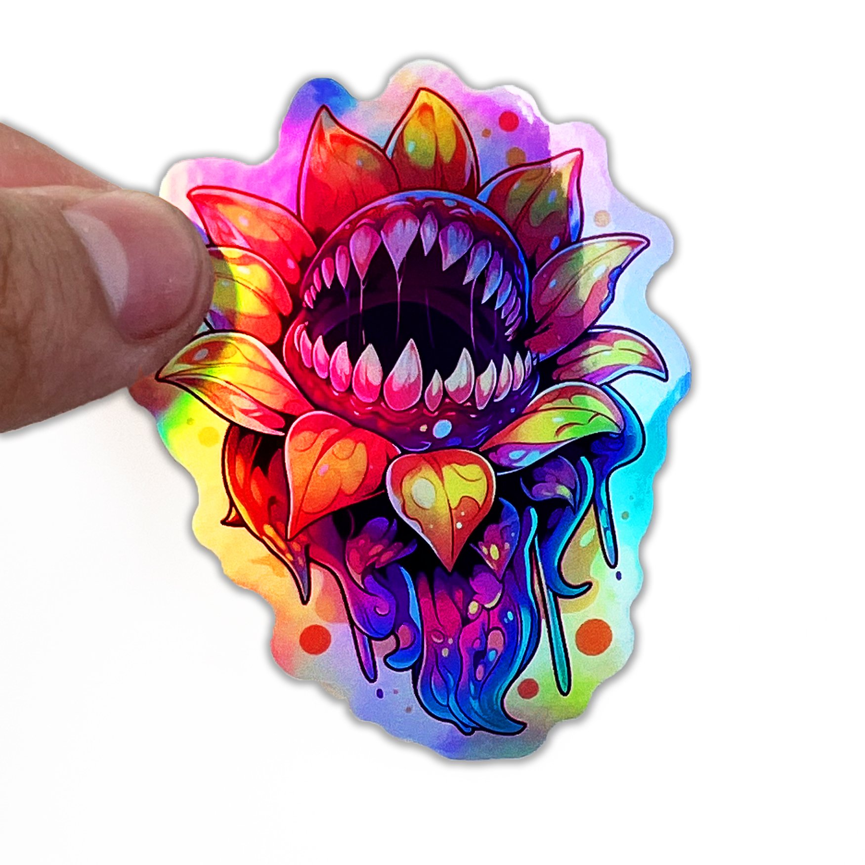 Low MOQ Laser UV Proof Decorative Hologram Cartoon Custom Logo Sticker Die Cut Stickers Holographic Stickers