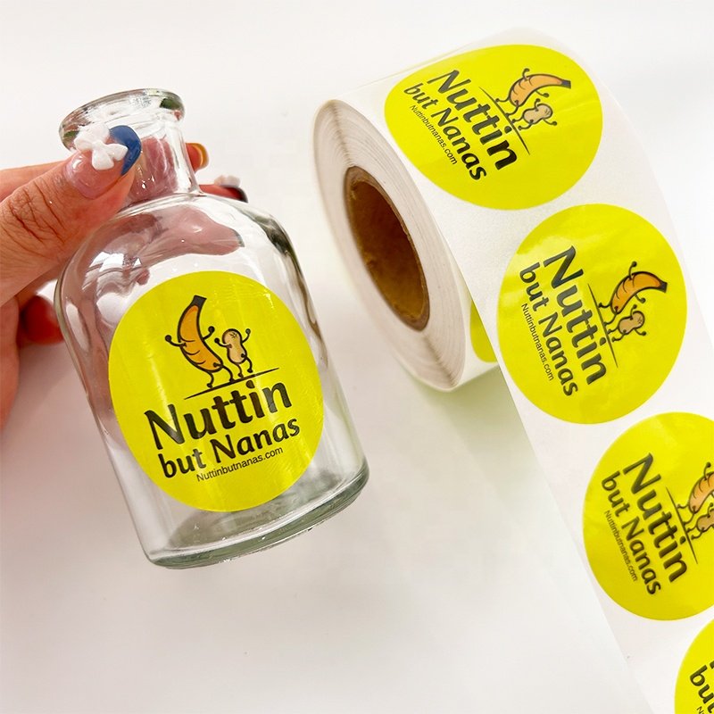 Hot Selling Waterproof 500pcs Each Adhesive Circle Label Rolls Gold Foil Colorful Printing Sticker Rolls for Business Packaging