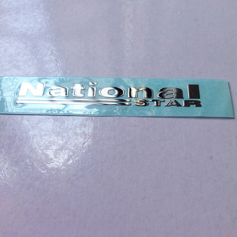 Custom brushed 3D electroforming nickel label silver electroplated metal logo sticker