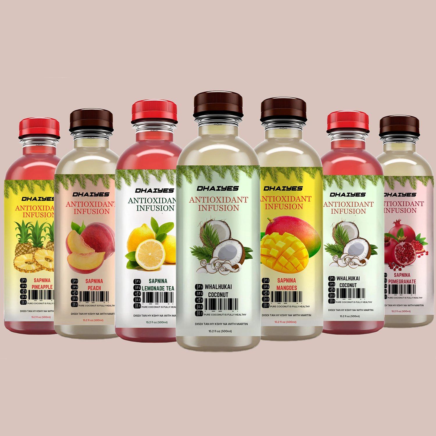 Energy Drink Custom Waterproof Bopp Vinyl Logo Printing Adhesive Juice Bottle Beverage Labels Roll Sticker For Juice Bottle