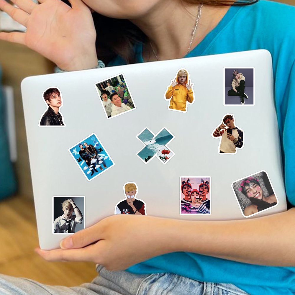 50pcs Influencer Sam And Colby Sticker Graffiti Waterproof Decal Diy Water Bottle Fridge Phone Notebook Luggage Diary Stickers