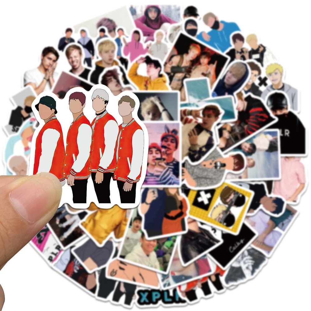 50pcs Influencer Sam And Colby Sticker Graffiti Waterproof Decal Diy Water Bottle Fridge Phone Notebook Luggage Diary Stickers