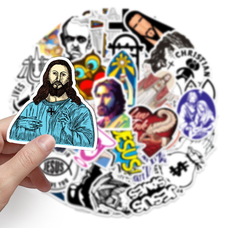 50PCS Religious inspirational Jesus Christian stickers for laptop car guitar bike