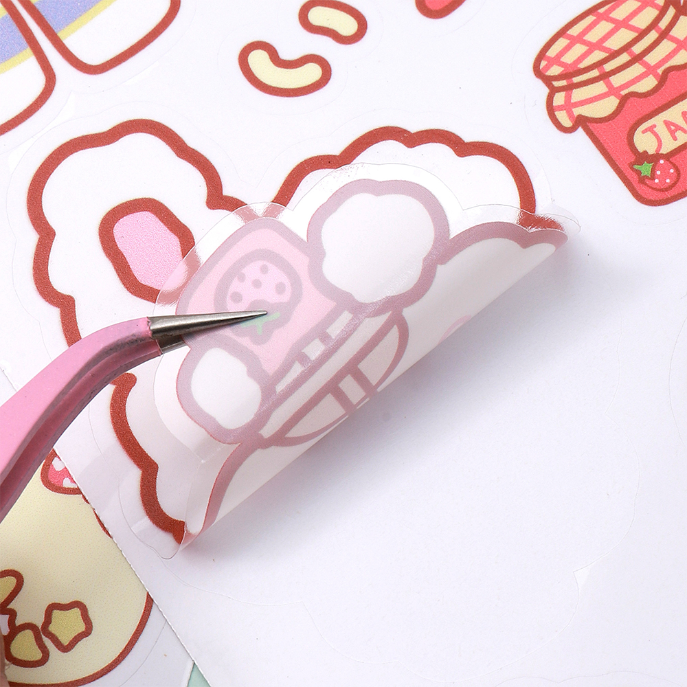High Quality Printed Vinyl Logo Design Cartoon Stickers Self Adhesive Die Cut Decoration Stickers