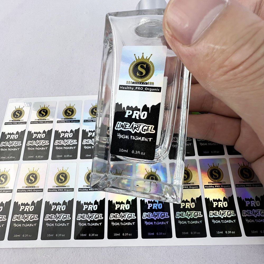 Hight Quality Custom laser PVC sticker printing adhesive Sticker Waterproof Printing Vinyl PVC Labels for perfume