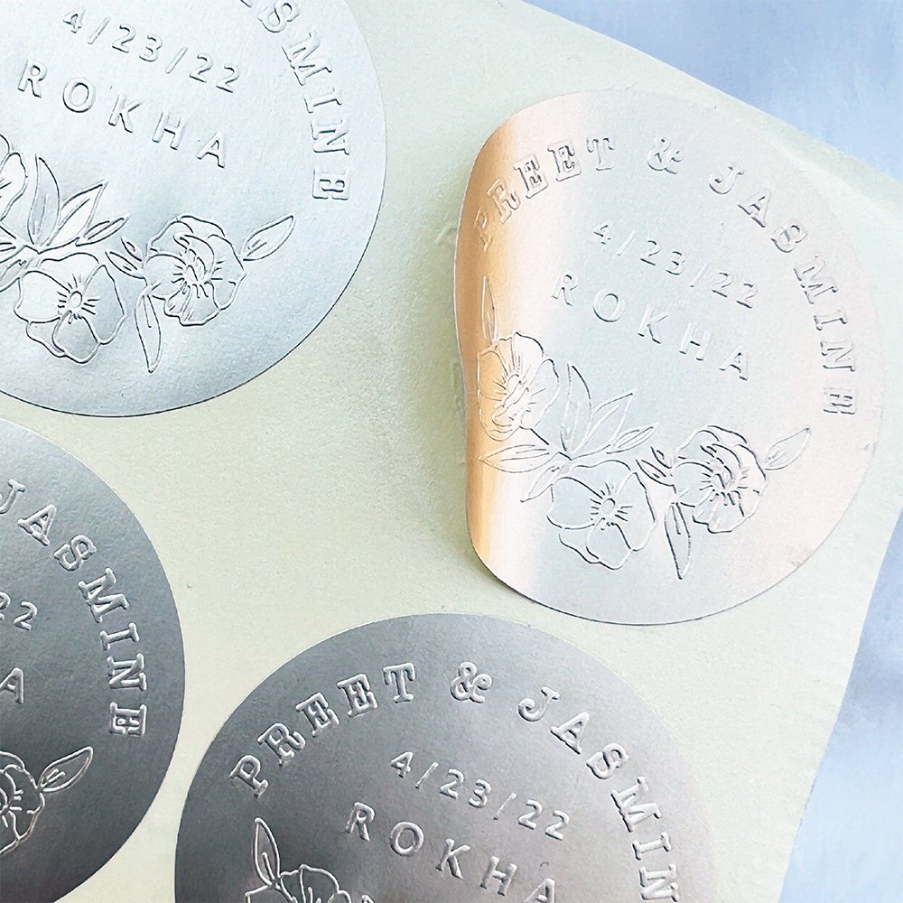 Printed UV transfer sticker waterproof pvc sticker texture paper embossed label sticker