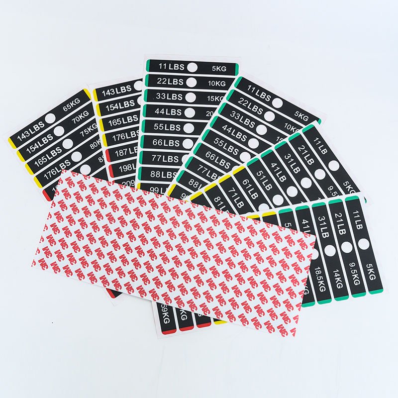 Custom weight stickers for weight stack gym equipment weight stack stickers