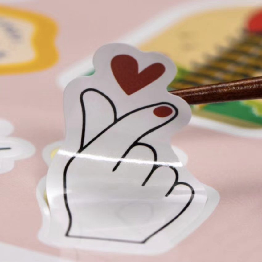 self adhesive custom waterpoof glossy matte transparent clear round printing logo label stickers