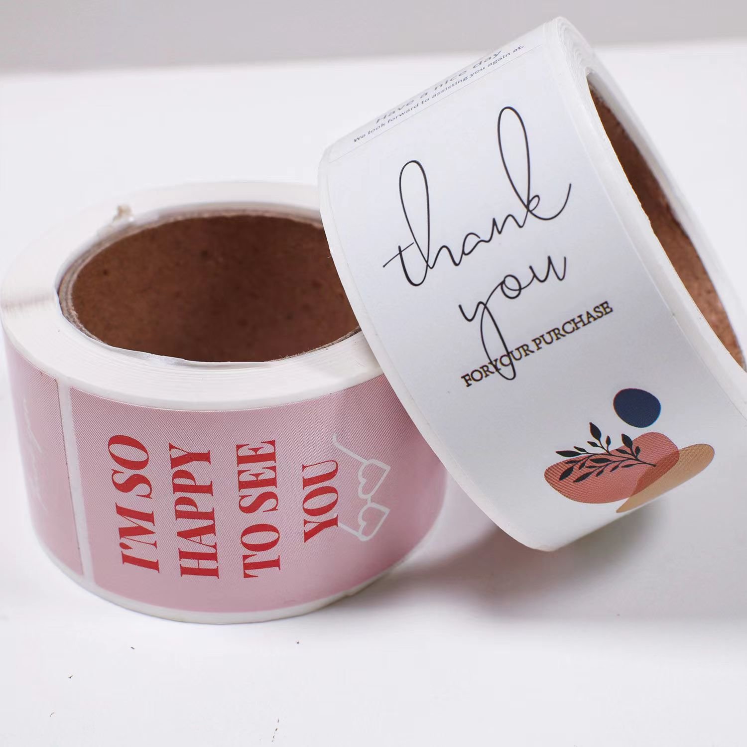 self adhesive custom waterpoof glossy matte transparent clear round printing logo label stickers