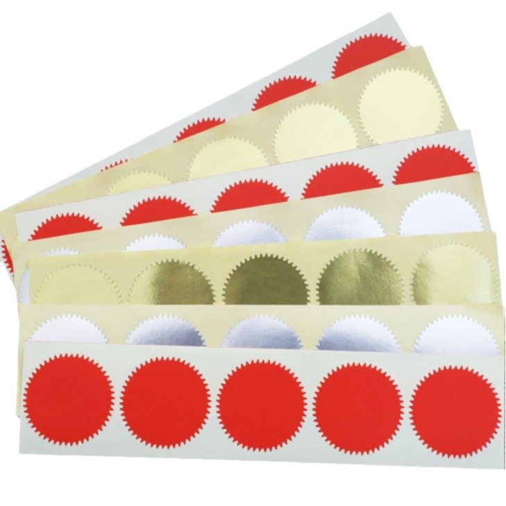 100 PCS Pack 45MM Sealing Labels, Round Foil Gold Embossing Stamp Paper Label Stickers