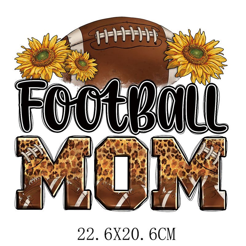 Thermal Press Iron On Decals American Football Dtf Stickers For T-shirts Custom Printed Rugby Heat Transfer Sticker For Hat DIY