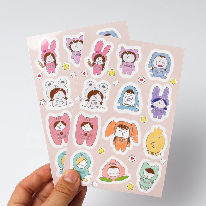 Custom printing waterproof vinyl adhesive die cut holographic security stickers paper 3d holographic die cut stickers sheet