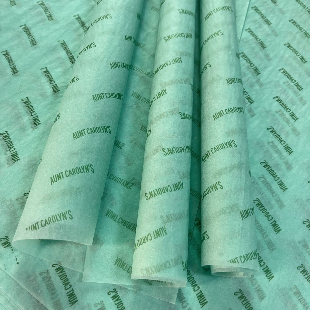 High quality Luxury custom logo 17g green tissue paper gift wrapping tissue paper for Clothing packing