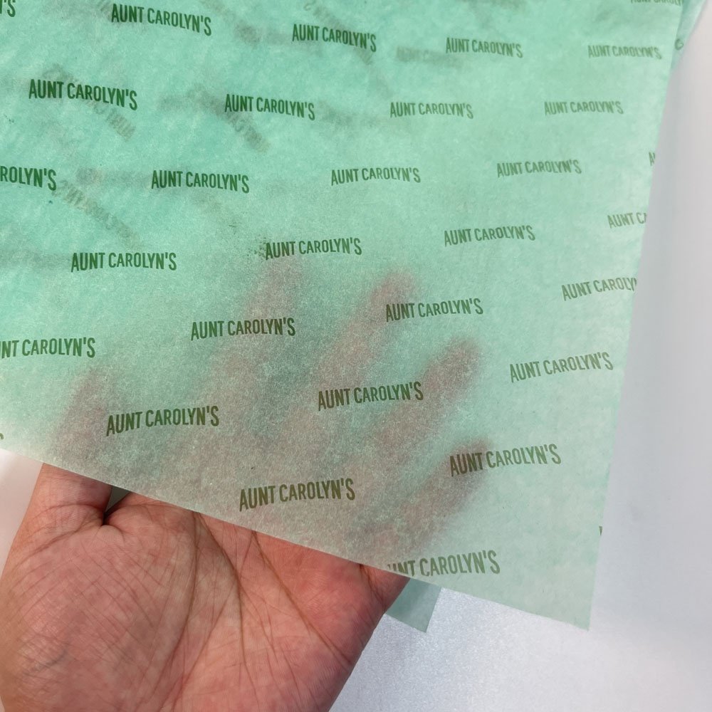 High quality Luxury custom logo 17g green tissue paper gift wrapping tissue paper for Clothing packing