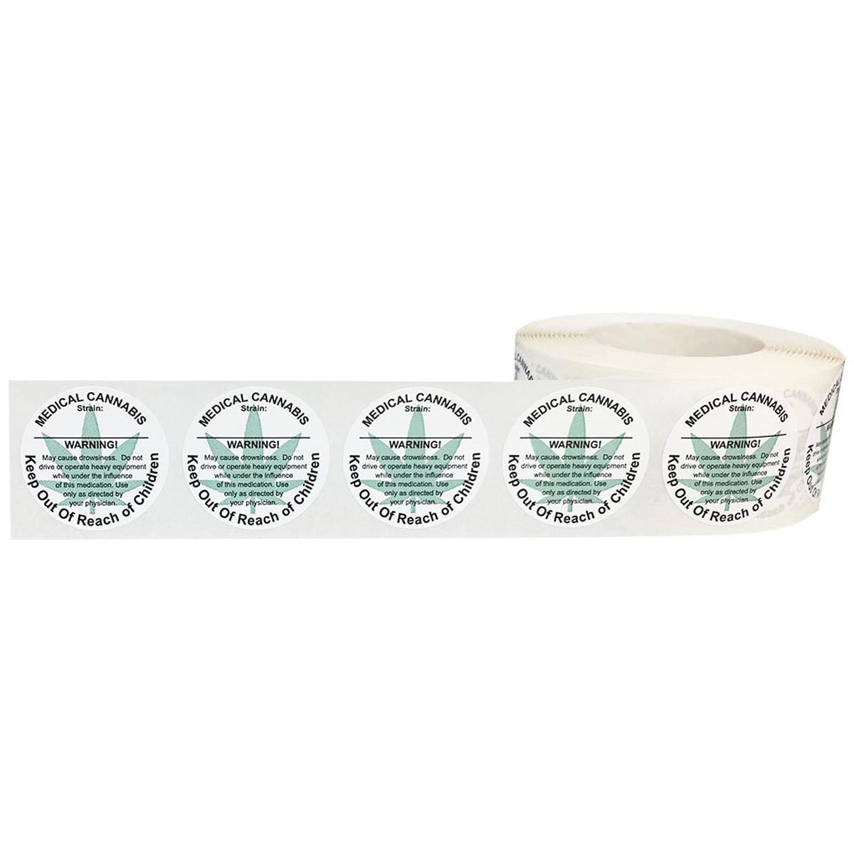 Medical Cananbis Leaf Labels Stickers for Cannabis Jar Warning Label Stickers for Medical Cannabis