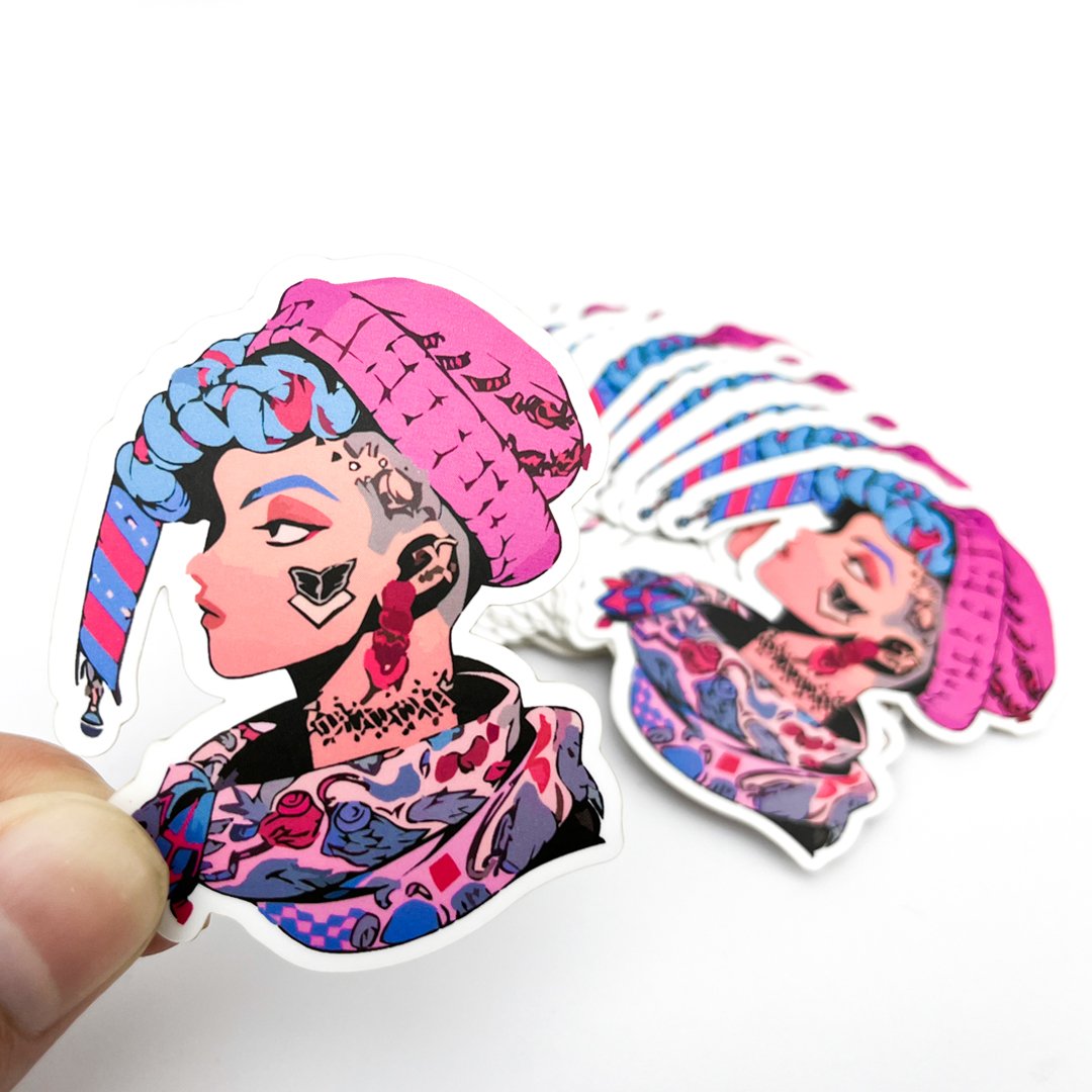 Personalized design labels cartoon waterproof sticker logo Adhesive label printing holographic vinyl custom die cut stickers