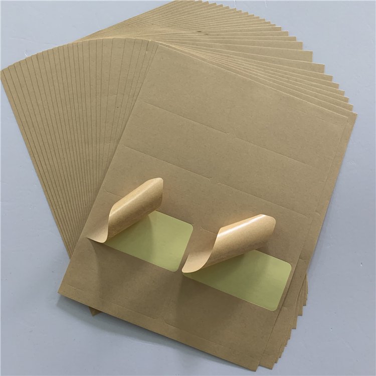 Factory Provide A4 Self Adhesive Kraft Sticker Label Paper