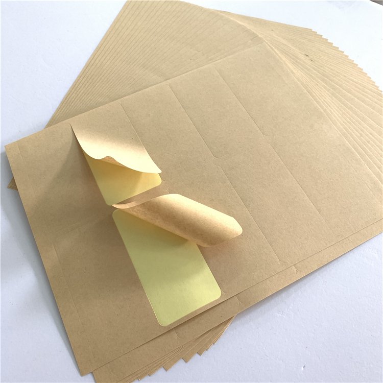 Factory Provide A4 Self Adhesive Kraft Sticker Label Paper