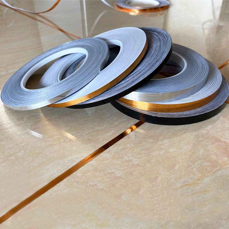 Gold and Silver Waterproof Self Adhesive Tile Sticker Narrow Finishing Tile Gap Decorative Tape for House Decoration