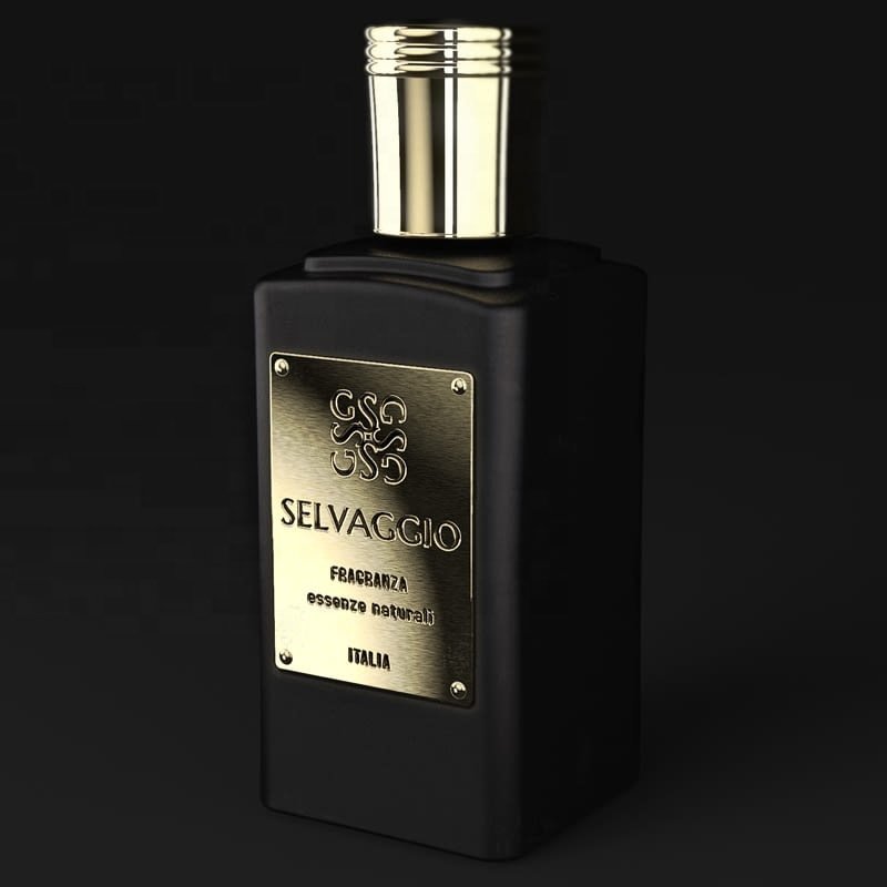 ODM OEM Luxury package perfume logo plate label sticker with High quality finished decoration