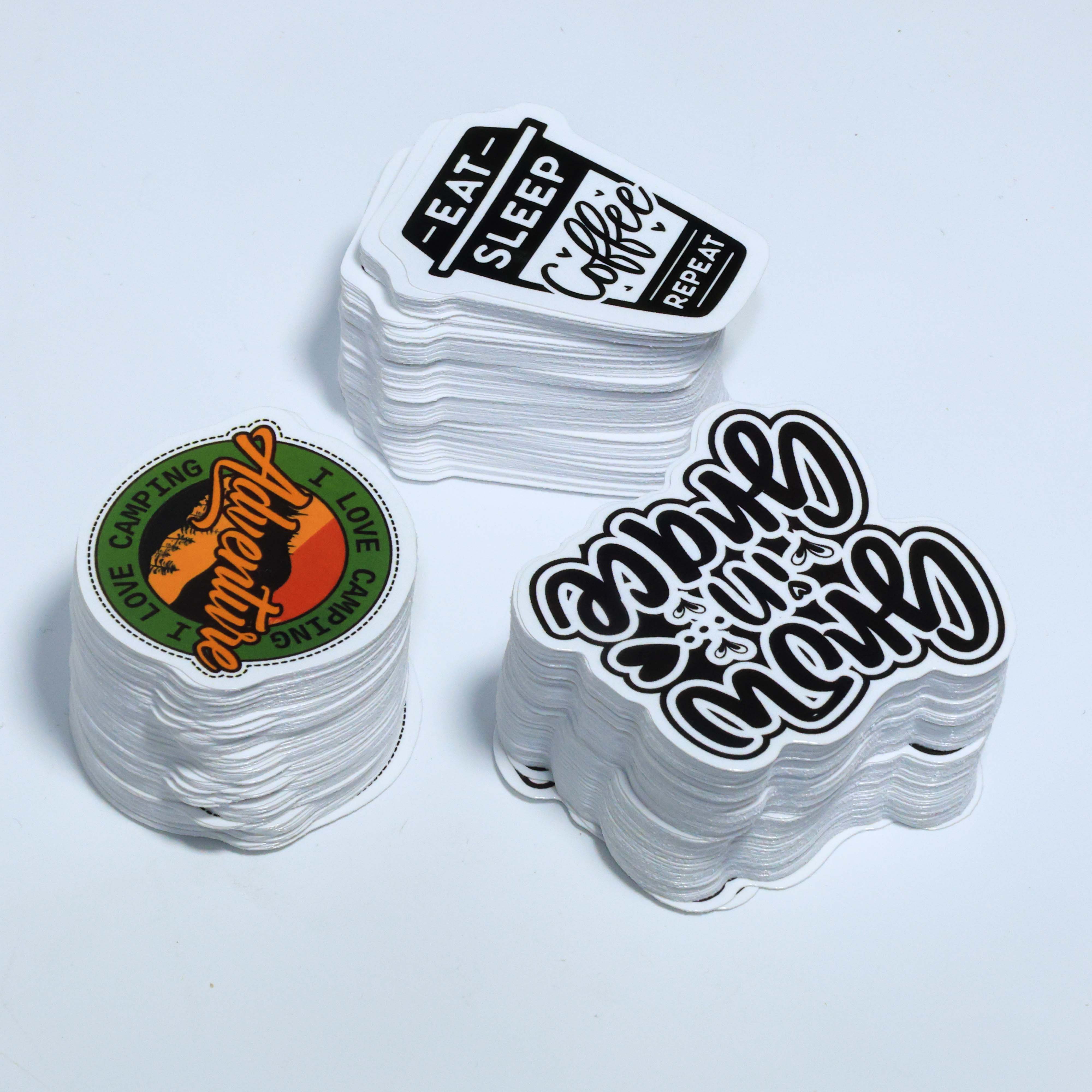Custom Die-Cut Vinyl Stickers Waterproof And UV Resistant For Commercial Crafts And Gifts Adhesive Type