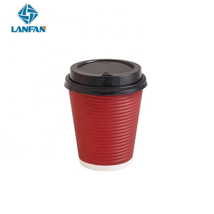 stickers custom Disposable Coffee and Tea Cup Printed Environmentally Friendly Material Embossed Beverage Cup