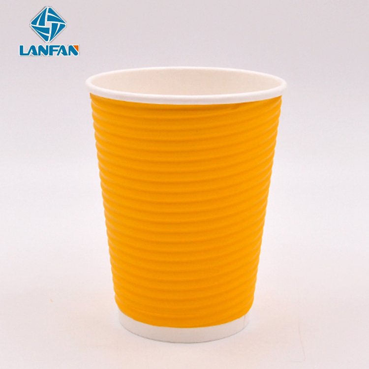 stickers custom Disposable Coffee and Tea Cup Printed Environmentally Friendly Material Embossed Beverage Cup